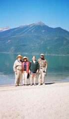 [Leon, Pat, Amy, and Adam at Azure Lake]